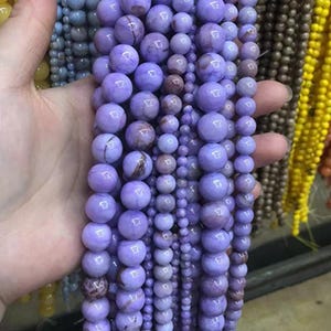 Purple Jade Smooth Round beads 4mm 6mm 8mm 10mm 12mm Purple Persian Jade beads  supply 15&quot; strand DIY beads
