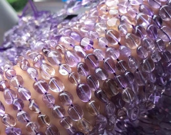 Natural AA citrine amethyst Nugget beads,Loose stone beads supply 15" strand DIY Handmade necklace,earring accessories 8mm