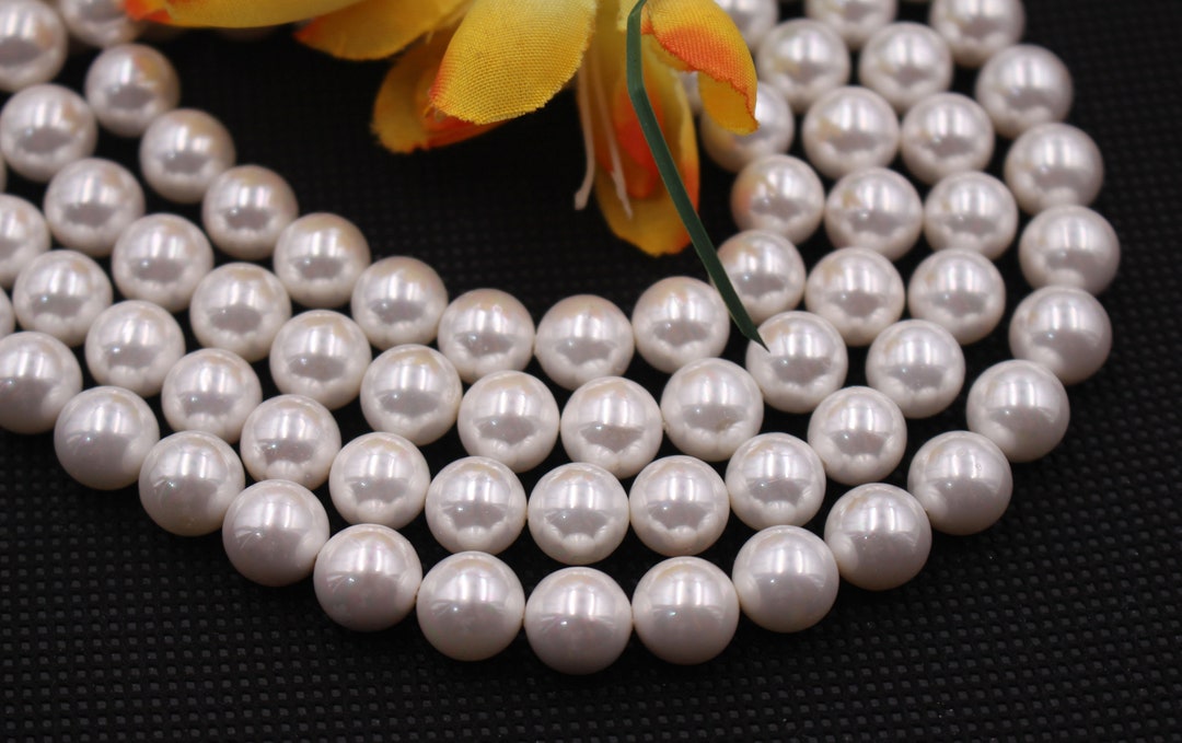 South Sea Shell Pearls Smooth Round Beads 2mm 3mm Sea Shell Pearls