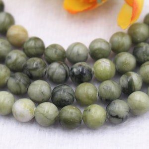 Natura Green Jasper Smooth Round beads 4mm 6mm 8mm 10mm 12mm African Green beads wholesale,beads supply 15&quot; strand