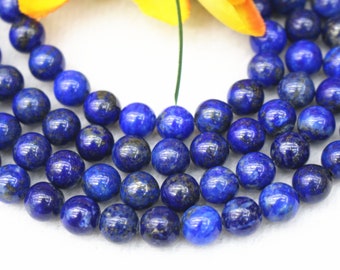 Natural Lapis Lazuli Smooth Round beads 4mm 6mm 8mm 10mm 12mm Lapis Lazuli beads wholesale,beads supply 15" strand