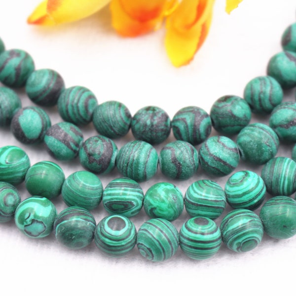 AA Natura Matte Malachite Smooth Round beads 4mm 6mm 8mm 10mm 12mm Malachite beads wholesale,beads supply 15" strand