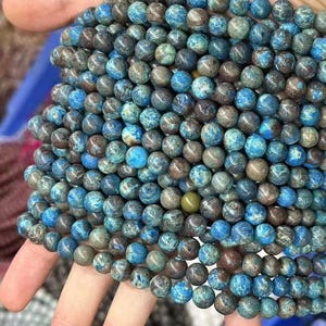 Natural Autumn Jasper Smooth Round beads 4mm 6mm 8mm 10mm 12mm beads supply 15&quot; strand  DIY Handmade necklace, earring accessories 2 Strands