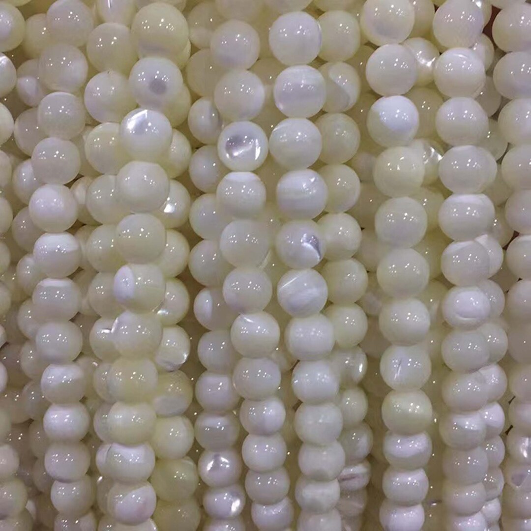 Natural White MOP Shell Beads,4mm 5mm 6mm 7mm 8mm 9mm 10mm 12mm MOP