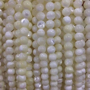 Natural white MOP Shell Beads,4mm 5mm 6mm 7mm 8mm 9mm 10mm 12mm MOP Shell Round Beads,Loose stone bead 15" strand