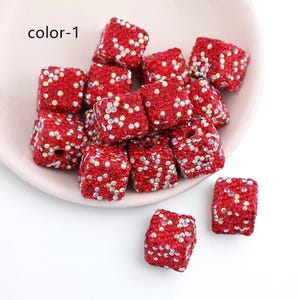 Rhinestone AB Bubblegum Beads,Chunky Bead,Gumball Beads,Resin Beads in Bulk for Pen Colors to choose from DIY beads 15mm 30pcs   16colors