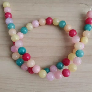Mixed color jade Smooth Round beads 4mm 6mm 8mm 10mm 12mm Jade beads,Candy Jade beads 15&quot; strand DIY beads