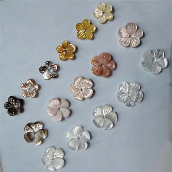 6mm 8mm 10mm 12mm 15mm 200 pcs Natural White Shell Flower Beads,multicolor MOP Shell Flower beads,Shell Flower wholesale,DIY Accessories