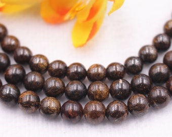 Natura Bronzite Smooth Round beads 4mm 6mm 8mm 10mm 12mm Bronzite beads wholesale,beads supply 15" strand