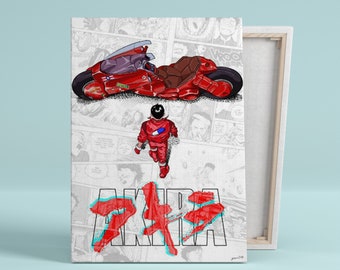 アキラ 金田バイク ミニフィギュア ジオラマ ガラスドーム