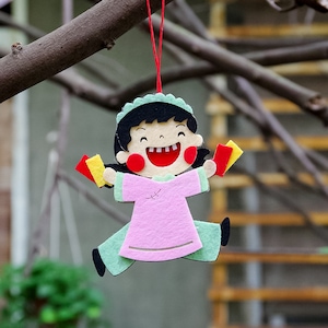 Tết Decoration, Handmade Felt Tree Pendant, Vietnamese New Year Decoration, Vietnamese Lunar New Year,  Tet Gift for Kids, Dung La Tet