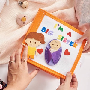 I am a Big Sister | Personalized Quiet Book | Big Sister Gift | New Sibling Gift | Promoted to Big Sister | Big Sister Announcement