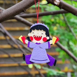 Tết Decoration, Handmade Felt Tree Pendant, Vietnamese New Year Decoration, Vietnamese Lunar New Year,  Tet Gift for Kids, Dung La Tet