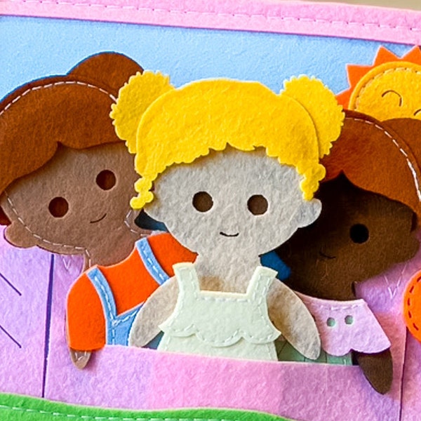 Personalized Felt Doll in 3 Skin Tones & 12 Hairstyles, Custom Felt Doll, Personalized Felt Dolls for Toddlers | Best Gift for 2 Year Old