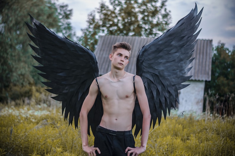 Angel Wings Costume Fallen angel wings Cosplay Costume Etsy