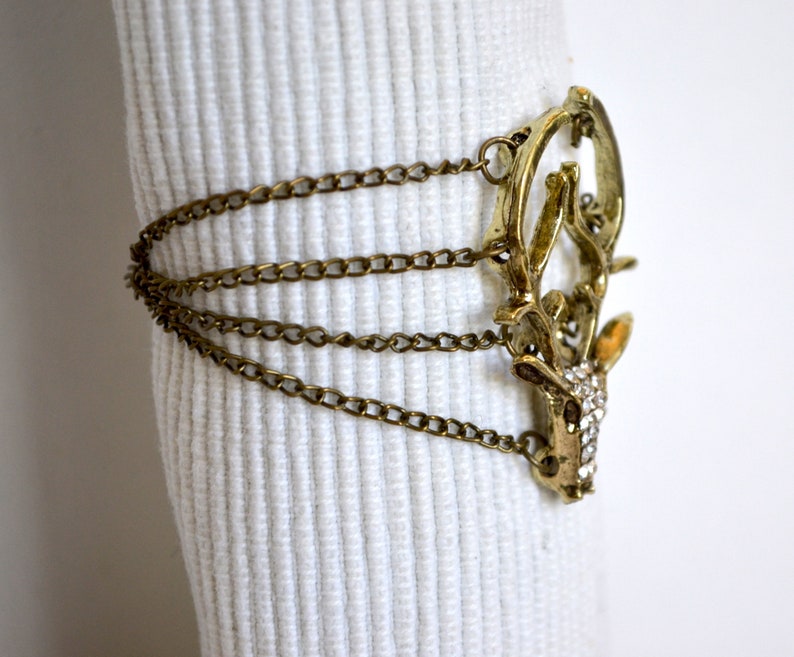 Antler Chain Bracelet Reindeer Bracelet Mother/'s Day Gift Ideas Best Friend Gift Bridesmaid Bracelet Boho