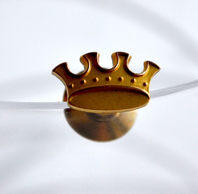 Royal Tie Holder Tie Tack Tiny Gold Crown Tie Pin Antique Pin Gold King Lapel Pin Victorian Collar Pin Suit Brooch Crown Badge