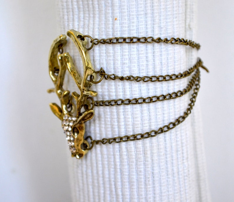 Antler Chain Bracelet Reindeer Bracelet Mother/'s Day Gift Ideas Best Friend Gift Bridesmaid Bracelet Boho