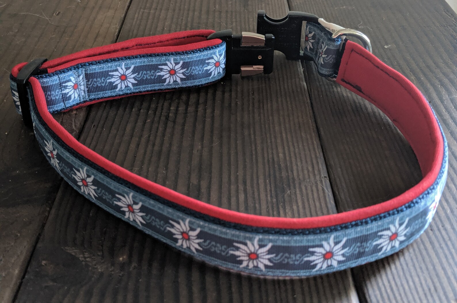 SWISS DOG COLLAR Cinta edelweiss de 1 nylon marino y Etsy
