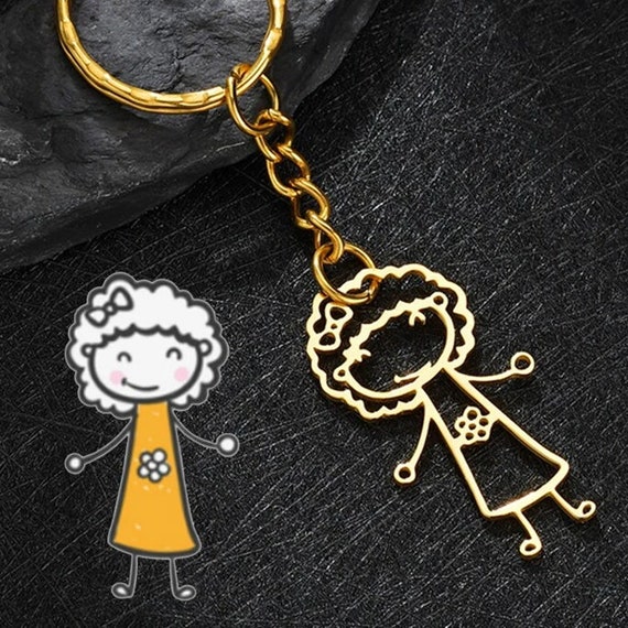 Actual Kids Drawing Necklace Children Artwork Necklace Kid Etsy