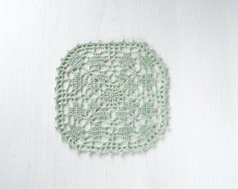 Gehaakte Doily, Linnen Haak Doily, Vierkante Haak Doily, Gekleurd Haak Doily, Tafel Decor, Interieur Decor, Thee Decor, Gehaakte Kant Doily