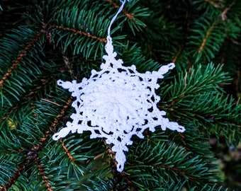 Set of 3 White Crochet Snowflakes, Handmade Snowflake, Christmas Decoration, Interior Decor