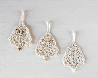 Set of 6 Crochet Bell Ornaments, Christmas Bell Ornament, Crochet Christmas Bells, Christmas Tree Decorations, Christmas Decor