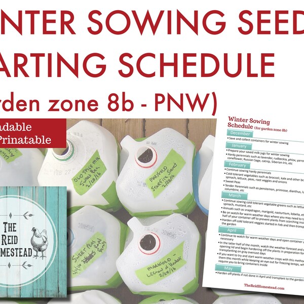 Winter Sowing Zone 8b Planting List - Etsy