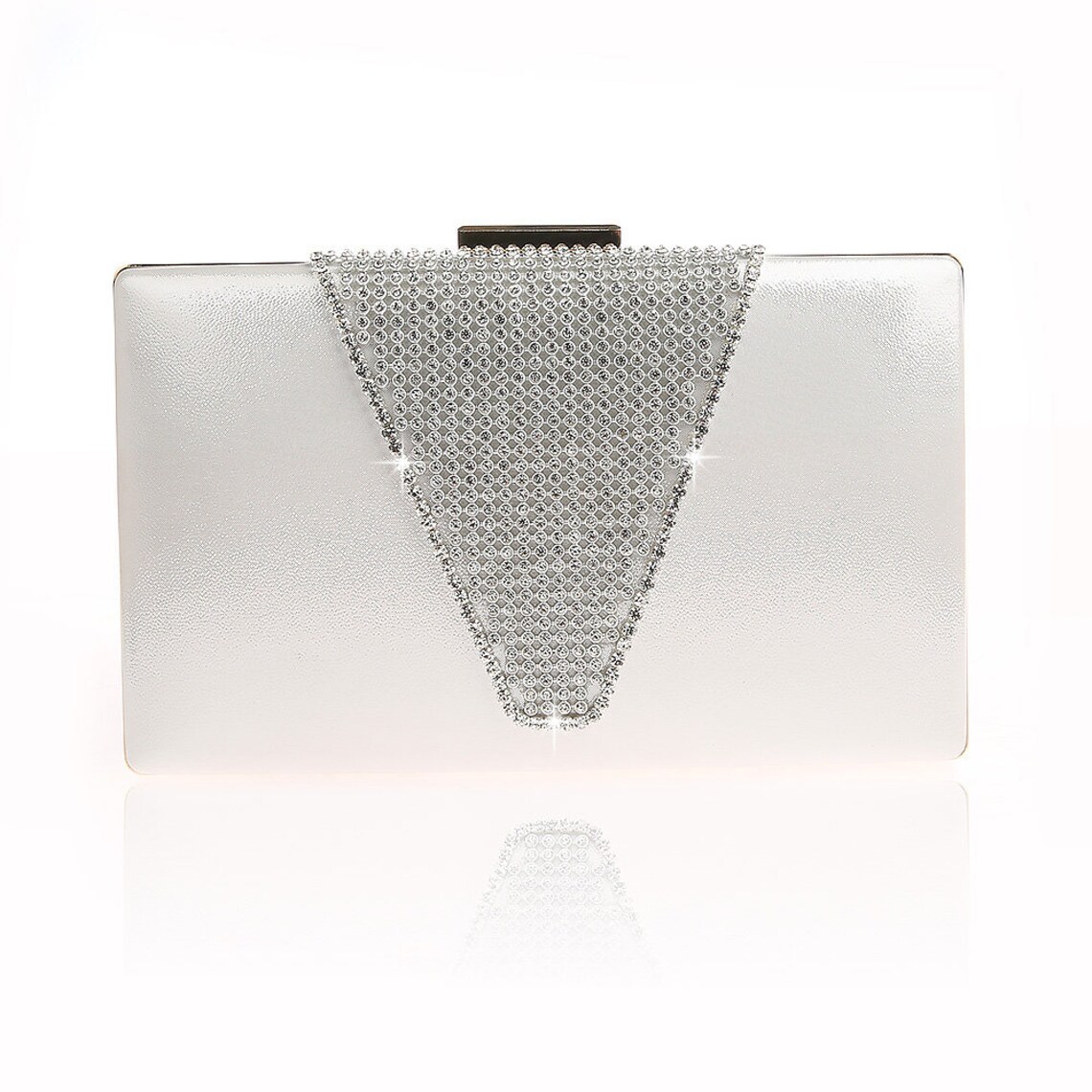 Leather White Evening Clutch Bag Purse For Women Etsy