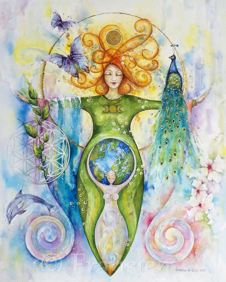 Spiritual art healing art intuitive art Gaia: Mother image 1