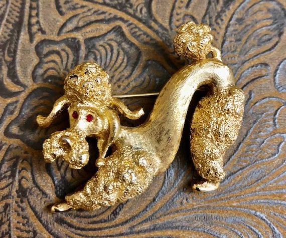 Vintage Monet Poodle Brooch 029