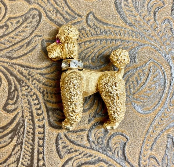 Vintage Napier Poodle Brooch Grace Style         … - image 1