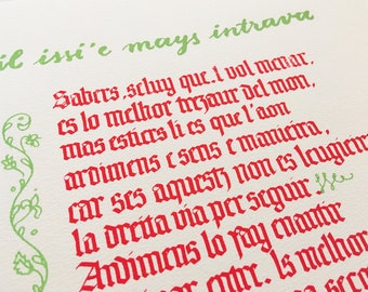 Screen print "Abril issy..." troubadour text