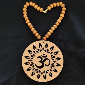 Om Mandala para pendurar no carro – Pingente espiritual hindu para carro, decoração indiana para carro, presente de energia positiva para carro novo, casa ou escritório, decoração de carro com boas vibrações