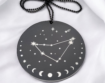 Capricorn Zodiac Car Charm, Celestial Car Hanging Accessories Gift for Capricorn, Constellation Hanging Ornament, Car Accessories Women Men