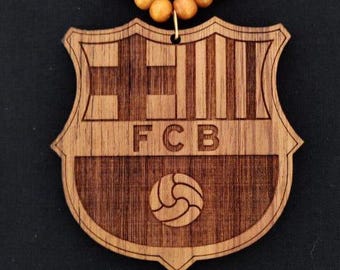 Elegant FC Barcelona Car Charm, FCB Car Decor, Barcelona Car Hanging Ornament, Barca Auto accessories, Detailed Double-sided FCB Crest Decor