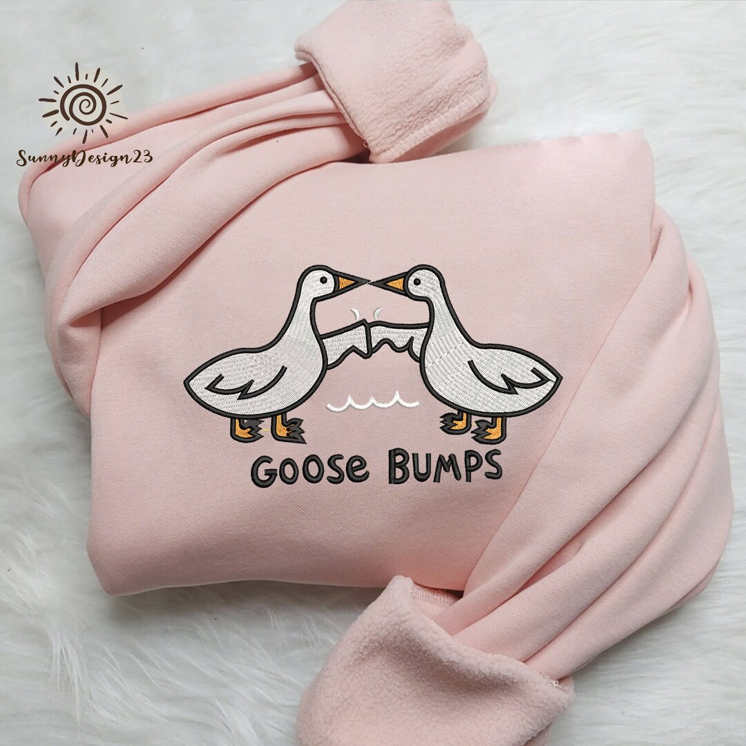 Embroidered Goose Bumps Sweatshirts, Goose Bumps Embroidered Crewneck ...