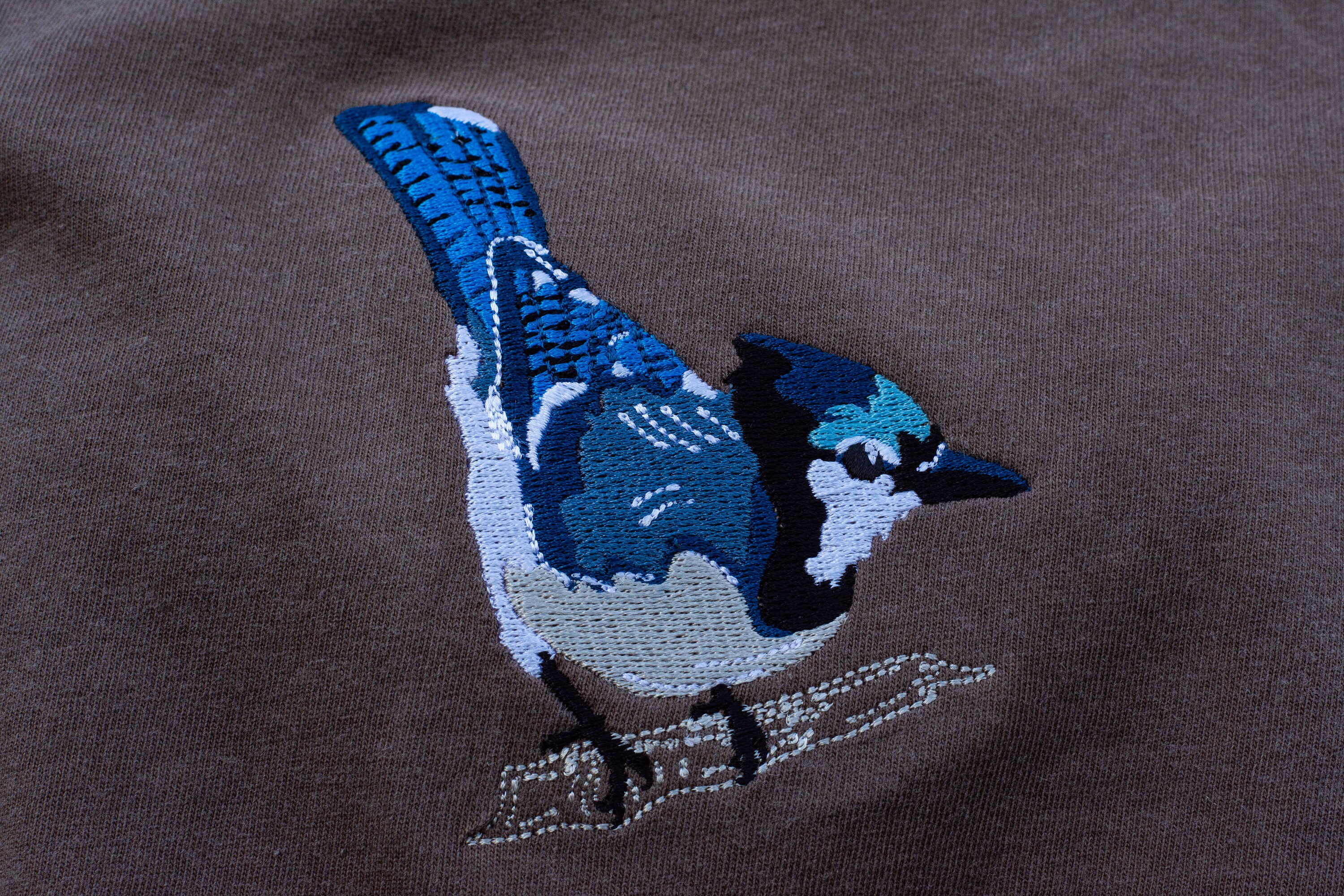 Blue Jay, Bird Embroidery, Jay, Comfort Colors Tee, Short
