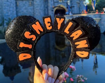 Glow In The Dark Disneyland Marquee Mouse Ears, Disney World Marquee Mouse Ears, Halloween Mouse Ears, Mickey Ears, Minnie Ears