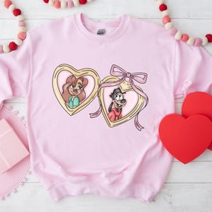 Max and Roxanne Crew Neck Sweater, Disney Valentine&#39;s Crew, Goofy Movie Crew