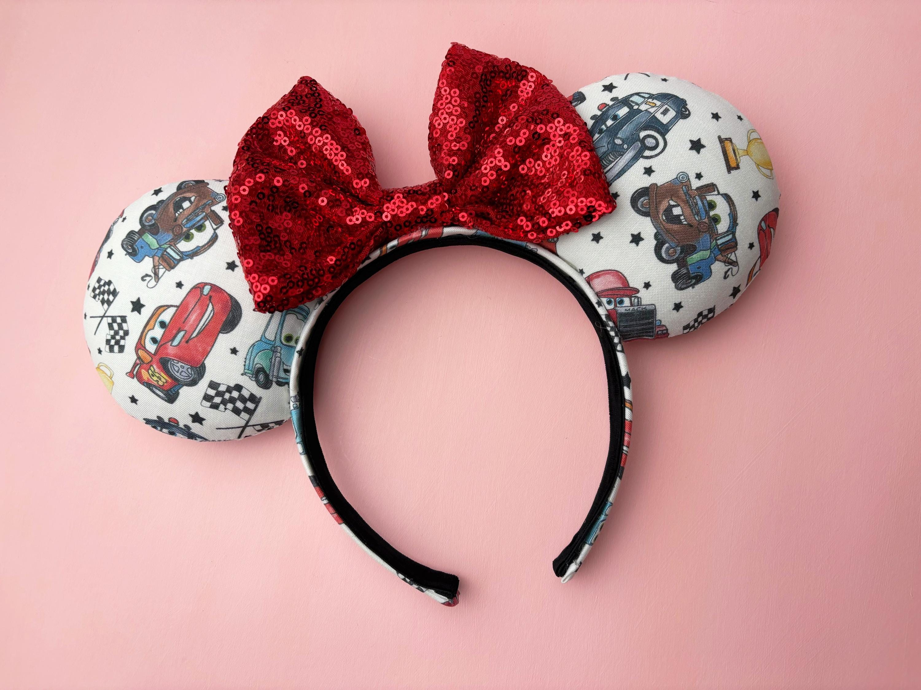 Disney Minnie Mouse Ear Headbands Lot Of 3 4th Of July Lightning McQueen EUC Available at the @disneystore * Lightning McQueen Ear  main image 3