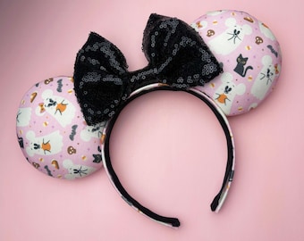 Mickey Ghost Ears, Minnie Ghost Ears , Disney Halloween Ears