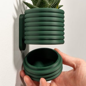 Wall Planter with Hidden Drip Tray - The Wall Poppy - Wall Mount Your Pot Plants or Flowers