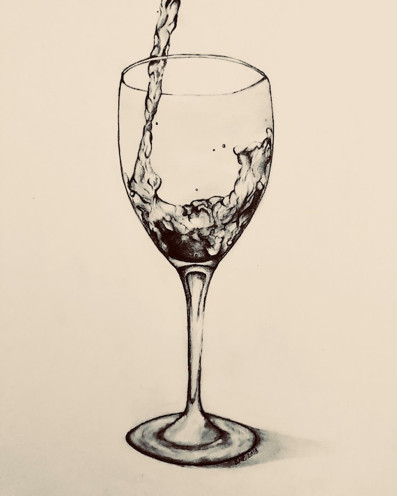 wine glass engraved Original Monogram Wine Glass Set of 4