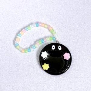 Soot Sprite Worry Stone (Pocket Sprite) | Polymer Clay Anxiety Fidget | Ghibli Inspired Desk Buddy | Calming Stress Relief Gifts