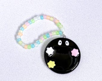 Pedra da Preocupação Fuligem (Sprite de Bolso) | Brinquedo Anti-Stress de Argila Polimérica | Objeto de Mesa Inspirado no Ghibli | Presentes Calmantes para Alívio do Estresse