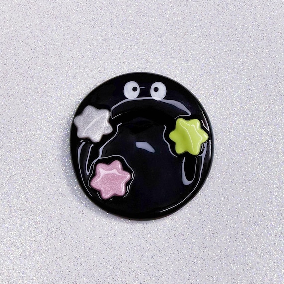 Soot Sprite Inspired Worry Stone (Palm Sprite) | Polymer Clay Anxiety Fidget | Ghibli Inspired Stress Relief Gifts