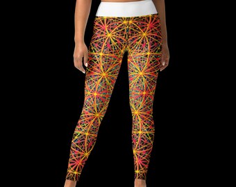 YOGA Leggings vibratoire de la FLEUR de l'UNITÉ