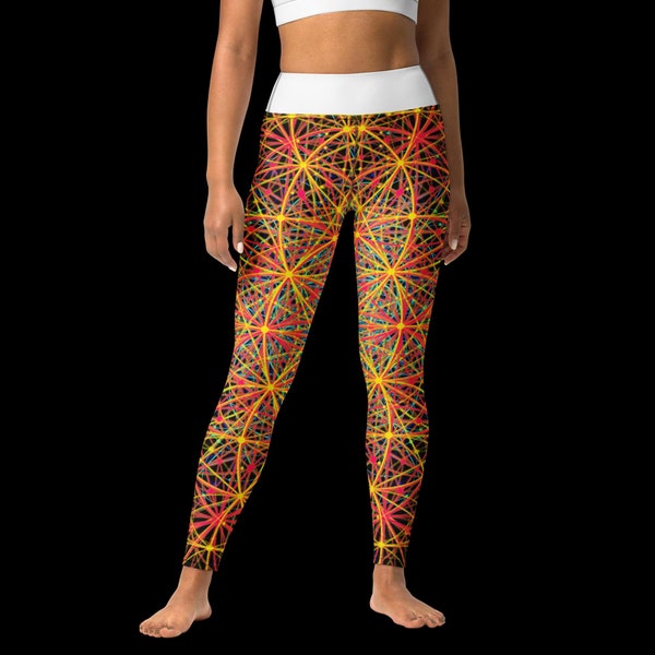 YOGA Leggings vibratoire de la FLEUR de l'UNITÉ