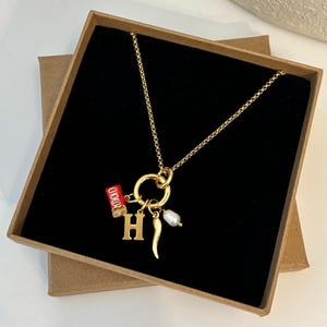 Sailor Chain Necklace With O-Clasp - 18k Gold Minimalist Charm Holder Necklace, Gold Women&#39;s Rolo Chain Necklace, Best Friend Gift